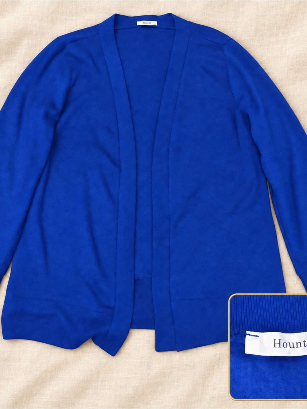 Royal Blue Open-Front Women's Sweater